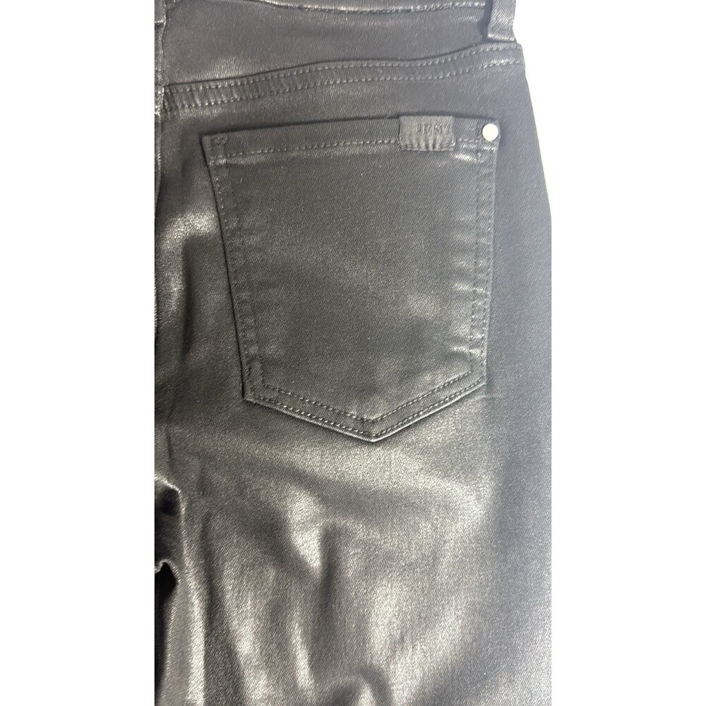 Jen7 by 7 For All Mankind Coated Ankle Skinny Jeans Black Size 0 - Picture 3 of 6